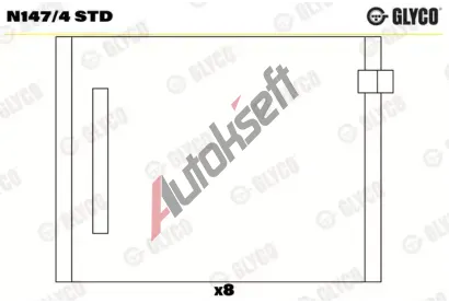 GLYCO Loisko vakovho hdele GLC N147/4 STD, N147/4 STD