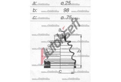 GOMET Manžeta ke kolu, (sada) GO 661611B, 661611B GOMET Manžeta ke kolu, (sada) GO 661611B, 661611B