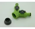 Garvia Rozdělovač hadicový Y 1/2" - 3/4" pro 2 rychlospojky s uzávěrem GRV 20062, 20062