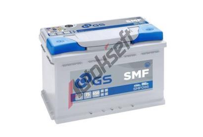 GS 75Ah L, s.p. 650A, GS SMF Battery, 12V, 278x175x190 GS SMF086, SMF086
