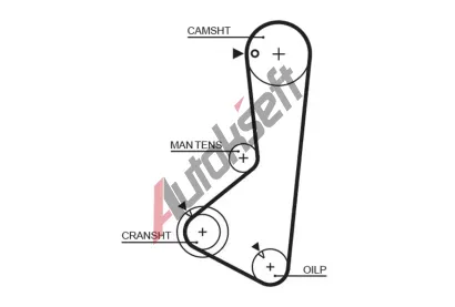 GATES Ozuben� �emen PowerGrip� GT 5256XS, 5256XS
