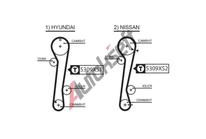 GATES Ozuben emen PowerGrip GT 5309XS, 5309XS