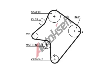 GATES Ozuben emen PowerGrip GT 5354XS, 5354XS