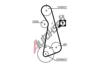 GATES Ozuben emen PowerGrip GT 5424XS, 5424XS