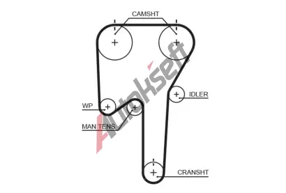 GATES Ozuben emen PowerGrip GT 5553XS, 5553XS