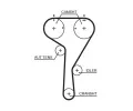 GATES Vodn pumpa - sada ozubenho emene PowerGrip GT KP35680XS-1, KP35680XS-1
