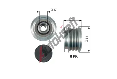 GATES Alterntorov volnobka DriveAlign GT OAP7013, OAP7013