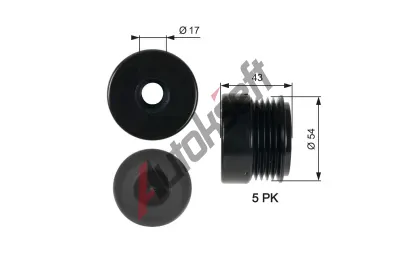 GATES Alterntorov volnobka DriveAlign GT OAP7031, OAP7031