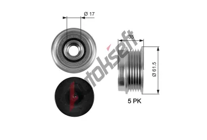 GATES Alterntorov volnobka DriveAlign GT OAP7033, OAP7033