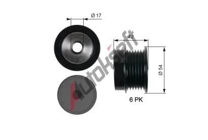 GATES Alterntorov volnobka DriveAlign GT OAP7035, OAP7035