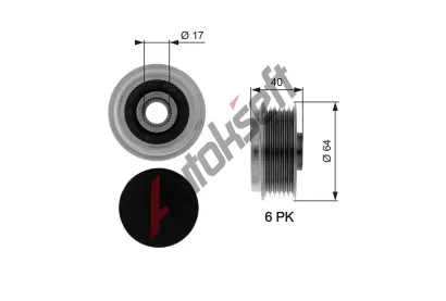 GATES Alterntorov volnobka DriveAlign GT OAP7037, OAP7037