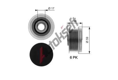 GATES Alterntorov volnobka DriveAlign GT OAP7039, OAP7039