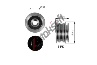 GATES Alterntorov volnobka DriveAlign GT OAP7044, OAP7044