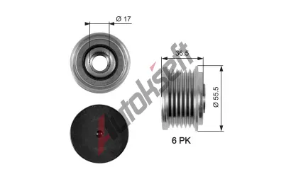 GATES Alterntorov volnobka DriveAlign GT OAP7049, OAP7049