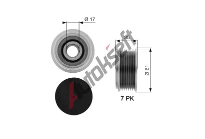 GATES Alterntorov volnobka DriveAlign GT OAP7070, OAP7070