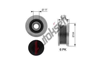 GATES Alterntorov volnobka DriveAlign GT OAP7073, OAP7073