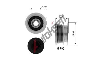GATES Alterntorov volnobka DriveAlign GT OAP7074, OAP7074