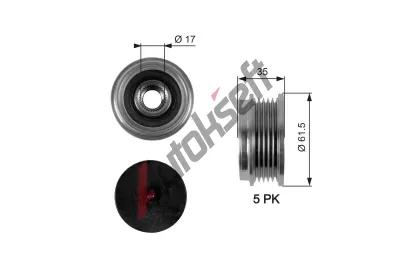 GATES Alterntorov volnobka DriveAlign GT OAP7076, OAP7076