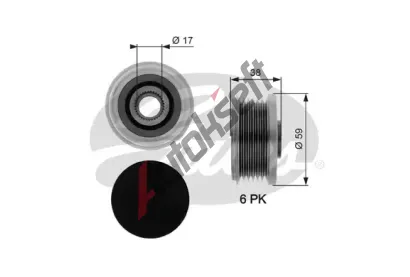 GATES Alternátorová volnoběžka DriveAlign® GT OAP7077, OAP7077 GATES Alternátorová volnoběžka DriveAlign® GT OAP7077, OAP7077