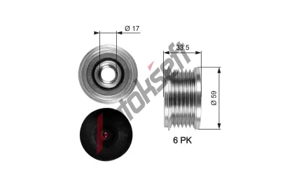 GATES Alterntorov volnobka DriveAlign GT OAP7080, OAP7080