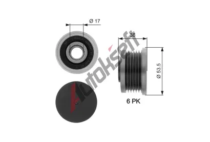 GATES Alterntorov volnobka DriveAlign GT OAP7081, OAP7081