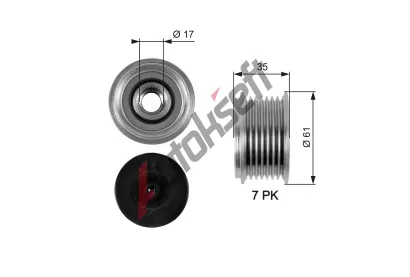 GATES Alterntorov volnobka DriveAlign GT OAP7095, OAP7095