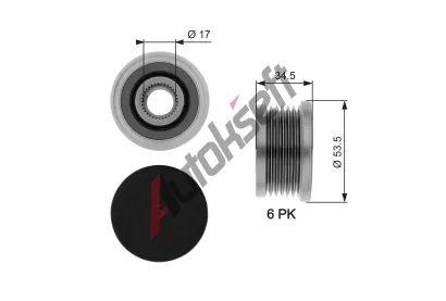 GATES Alterntorov volnobka DriveAlign GT OAP7109, OAP7109