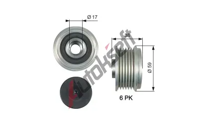 GATES Alterntorov volnobka DriveAlign GT OAP7177, OAP7177