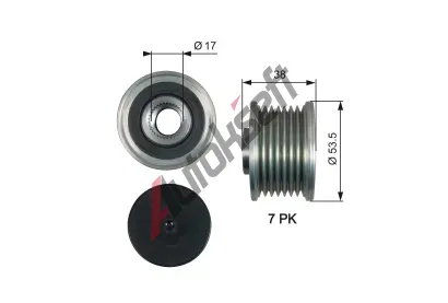 GATES Alterntorov volnobka DriveAlign GT OAP7190, OAP7190