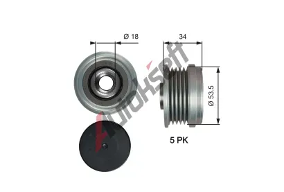 GATES Alterntorov volnobka DriveAlign GT OAP7202, OAP7202