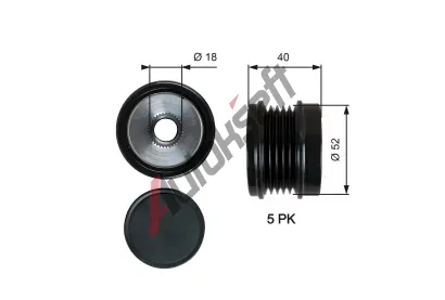 GATES Alterntorov volnobka DriveAlign GT OAP7209, OAP7209