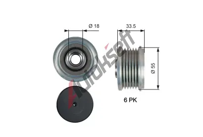 GATES Alterntorov volnobka DriveAlign GT OAP7216, OAP7216