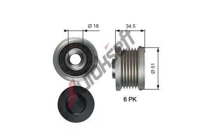 GATES Alterntorov volnobka DriveAlign GT OAP7218, OAP7218