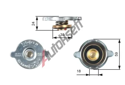 GATES Uzavrac vko - chladi GT RC125, RC125