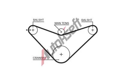 GATES ozuben emen RPM Racing Timing Belt GT T186RB, T186RB
