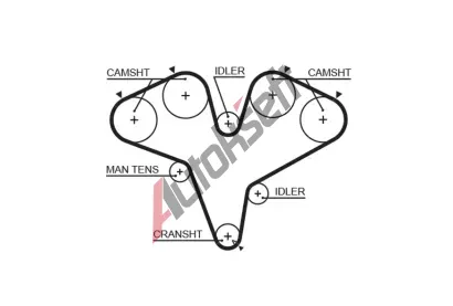 GATES ozuben emen RPM Racing Timing Belt GT T251RB, T251RB