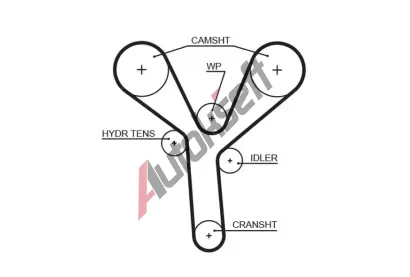 GATES ozuben� �emen RPM� Racing Timing Belt GT T329RB, T329RB