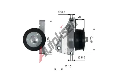 GATES Vratn / vodic kladka drkovho klnovho emenu DriveAlign GT T36422, T36422