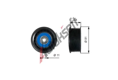 GATES Vratn / vodic kladka drkovho klnovho emenu DriveAlign GT T36517, T36517