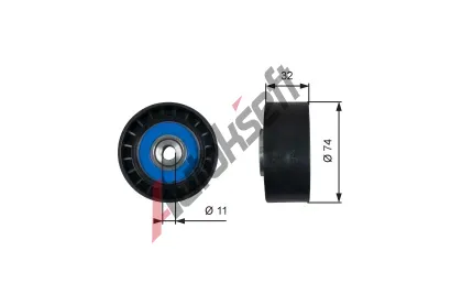 GATES Vratn / vodic kladka drkovho klnovho emenu DriveAlign GT T36518, T36518