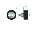 GATES Vratn / vodic kladka drkovho klnovho emenu DriveAlign ‐ GT T36625