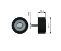 GATES Vratn / vodic kladka drkovho klnovho emenu DriveAlign ‐ GT T36741