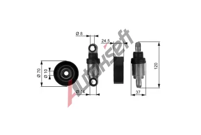 GATES Napnac kladka drkovho klnovho emenu DriveAlign GT T38242, T38242