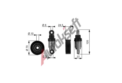 GATES Napnac kladka drkovho klnovho emenu DriveAlign GT T38244, T38244