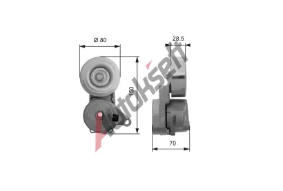 GATES Napínák drážkového klínového řemenu DriveAlign® GT T38413, T38413 GATES Napínák drážkového klínového řemenu DriveAlign® GT T38413, T38413