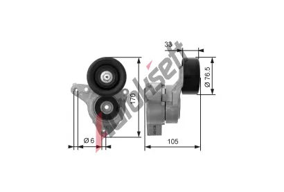 GATES Napnk drkovho klnovho emenu DriveAlign GT T38421, T38421