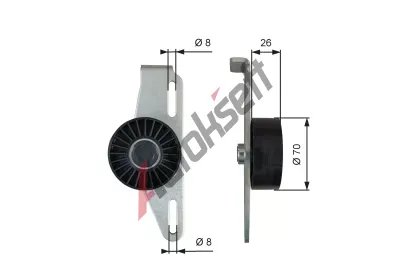 GATES Napnk drkovho klnovho emenu DriveAlign GT T39393, T39393