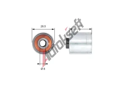 GATES Vratn / vodic kladka ozubenho emenu PowerGrip GT T42148, T42148
