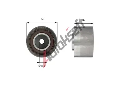 GATES Vratn / vodic kladka ozubenho emenu PowerGrip GT T42179, T42179