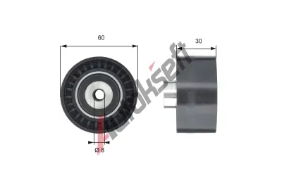 GATES Vratn / vodic kladka ozubenho emenu PowerGrip GT T42188, T42188